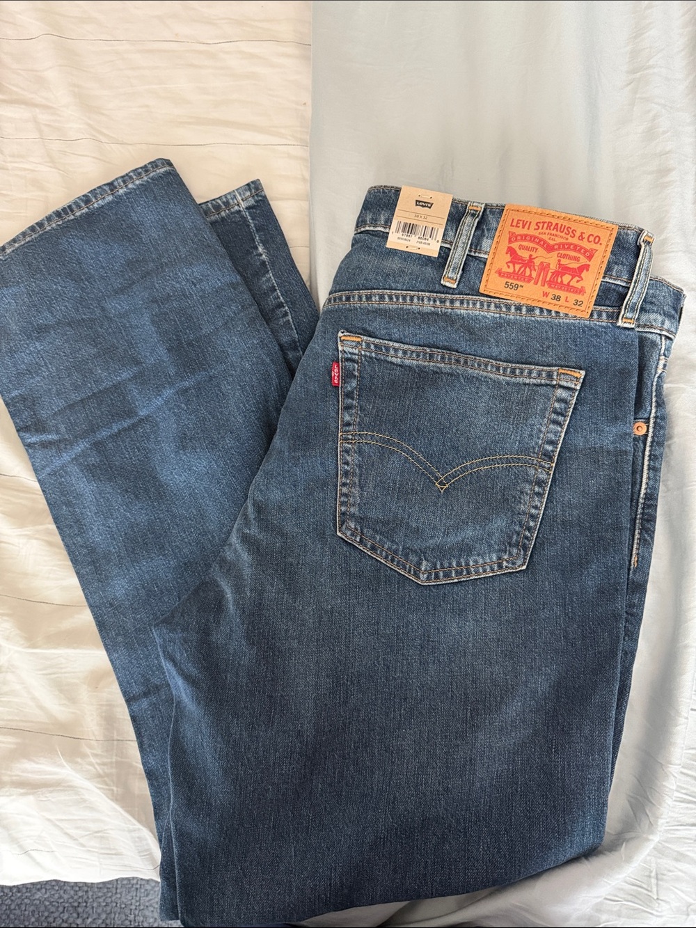 Levi's Men's 559 Relaxed Straight Jeans - Dark Blue Denim